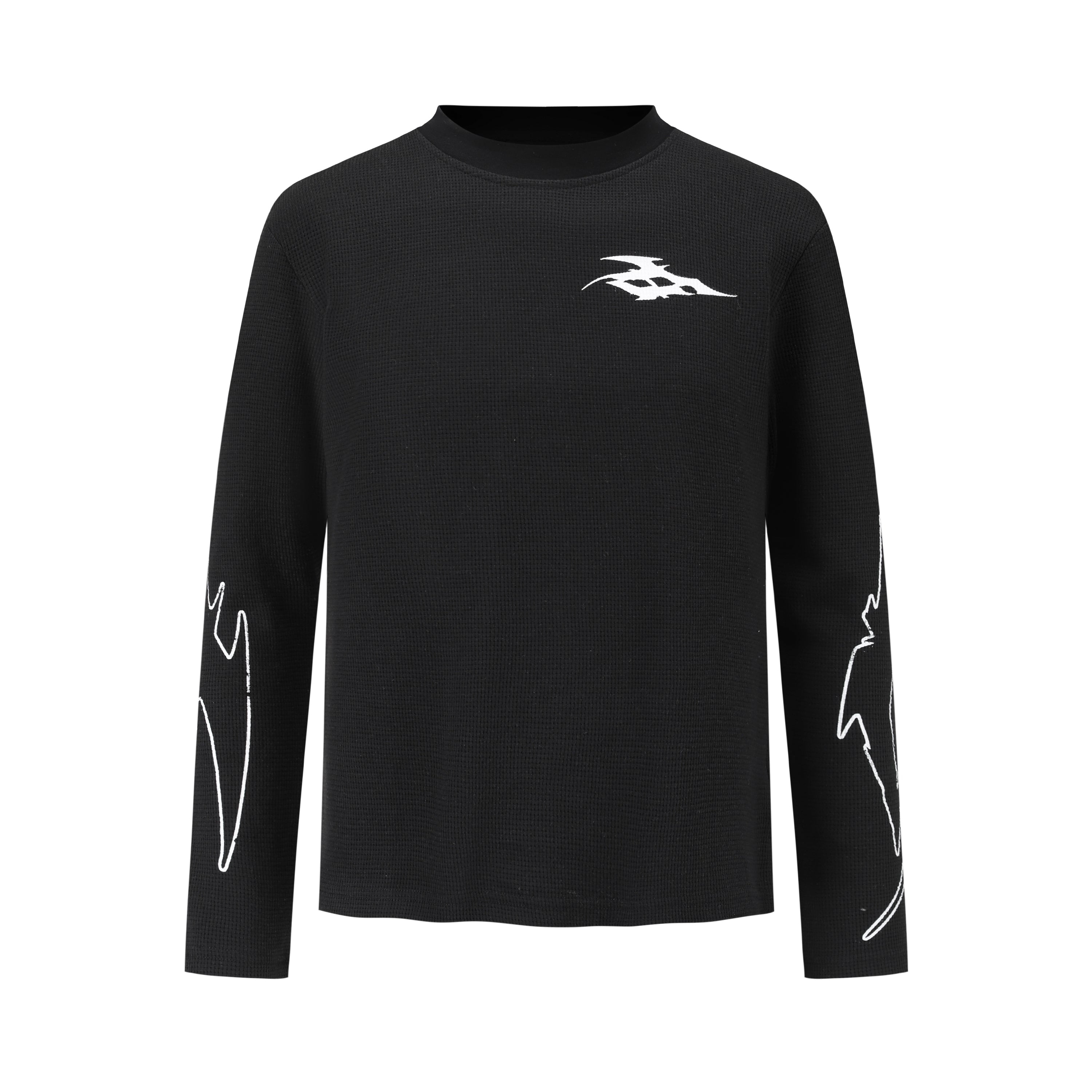 8HZ Waffle Knit Long Sleeve T-Shirt